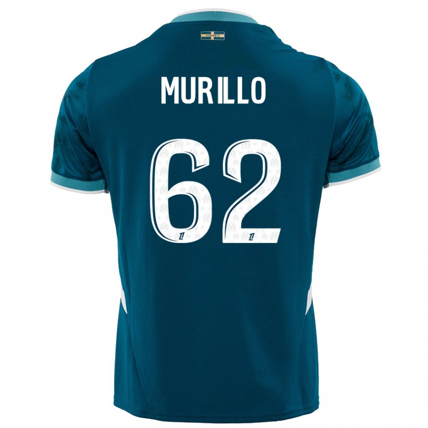 Kids Football Amir Murillo #62 Turquoise Blue Away Jersey 2024/25 T-Shirt Australia