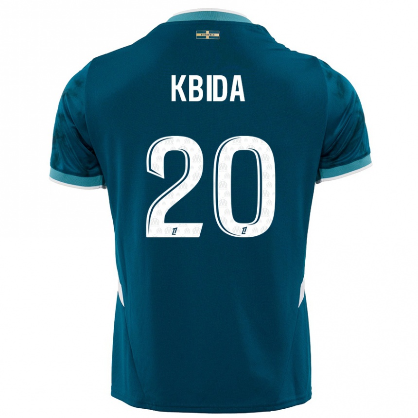 Kids Football Inès Kbida #20 Turquoise Blue Away Jersey 2024/25 T-Shirt Australia