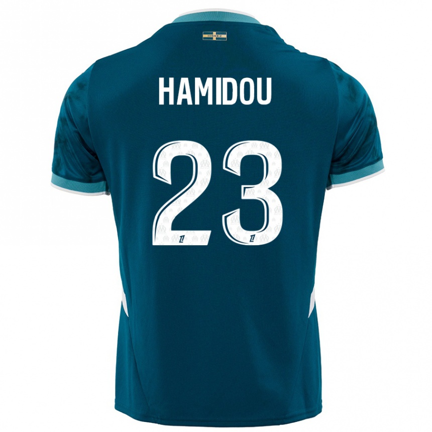 Kids Football Jamila Hamidou #23 Turquoise Blue Away Jersey 2024/25 T-Shirt Australia