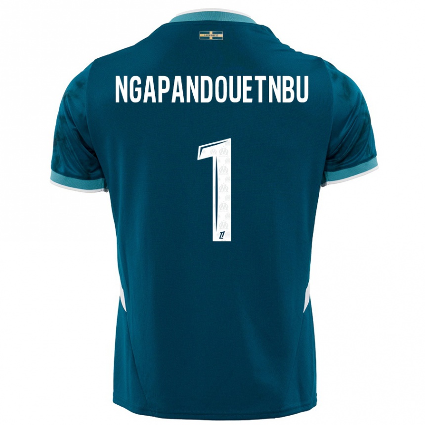 Kids Football Simon Ngapandouetnbu #1 Turquoise Blue Away Jersey 2024/25 T-Shirt Australia