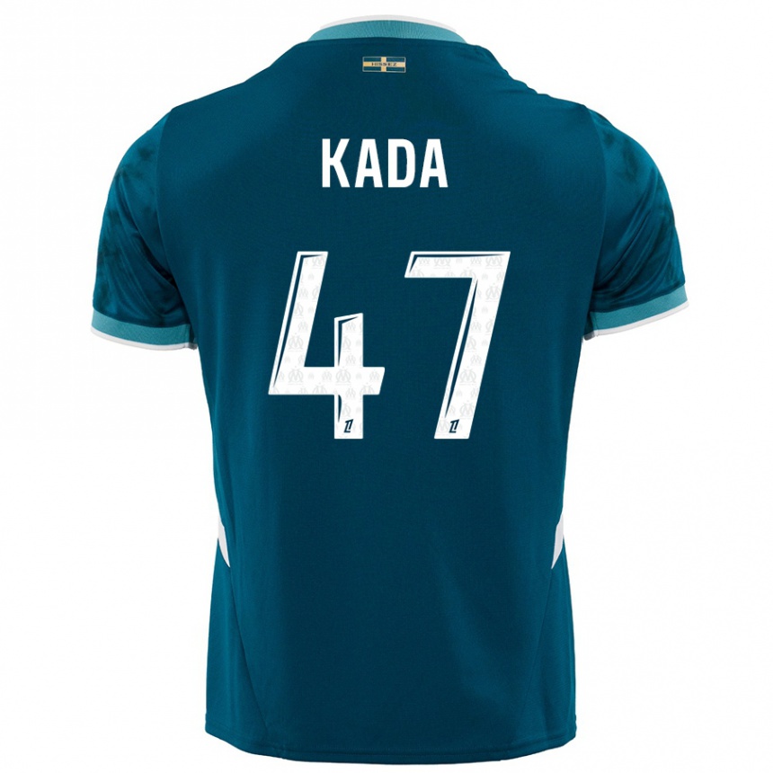 Kids Football Joakim Kada #47 Turquoise Blue Away Jersey 2024/25 T-Shirt Australia