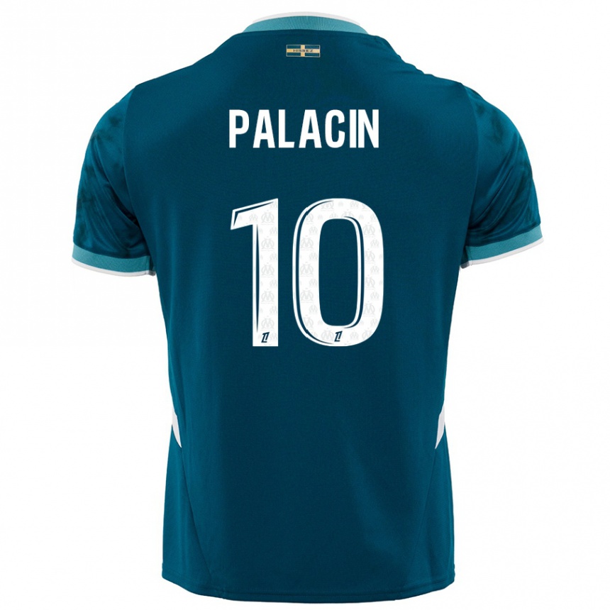 Kids Football Sara Palacin #10 Turquoise Blue Away Jersey 2024/25 T-Shirt Australia