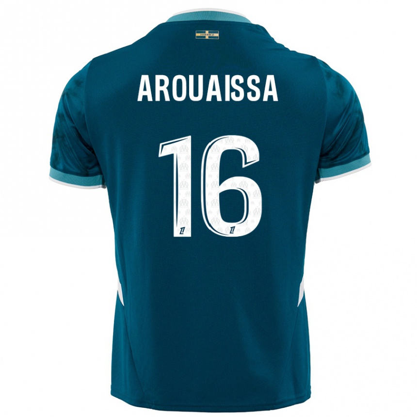 Kids Football Ines Arouaissa #16 Turquoise Blue Away Jersey 2024/25 T-Shirt Australia