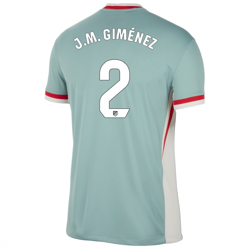 Kids Football Jose Maria Gimenez #2 Light Beige Blue Away Jersey 2024/25 T-Shirt Australia