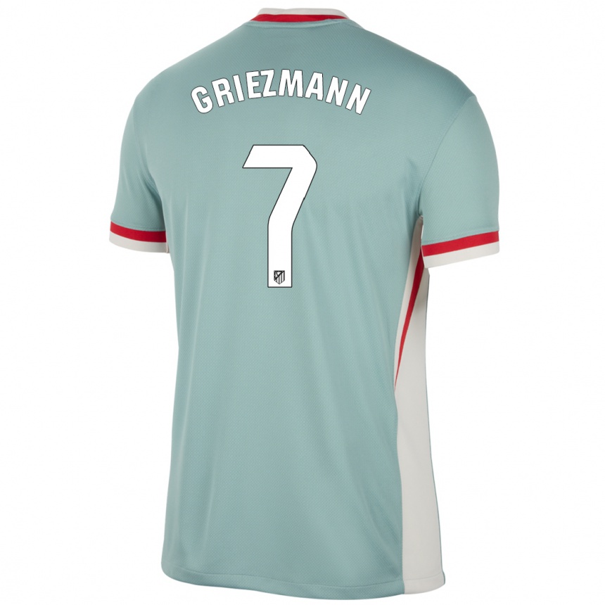 Kids Football Antoine Griezmann #7 Light Beige Blue Away Jersey 2024/25 T-Shirt Australia