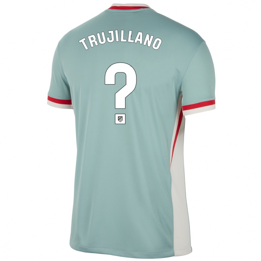 Kids Football Guillermo Trujillano #0 Light Beige Blue Away Jersey 2024/25 T-Shirt Australia