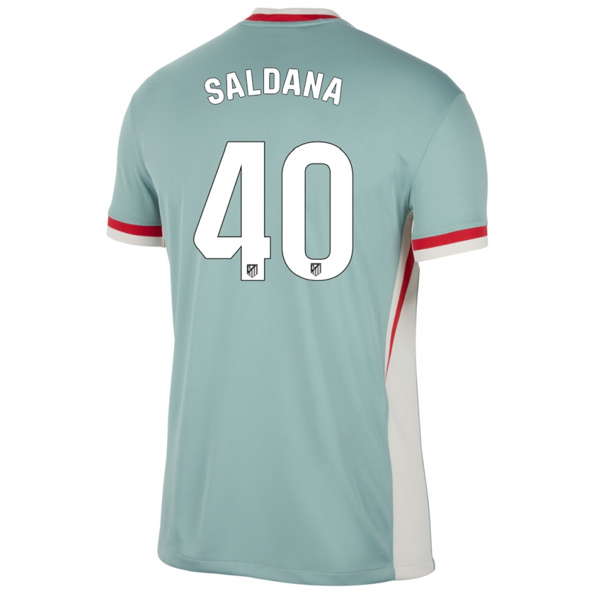 Kids Football Jose Saldana #40 Light Beige Blue Away Jersey 2024/25 T-Shirt Australia