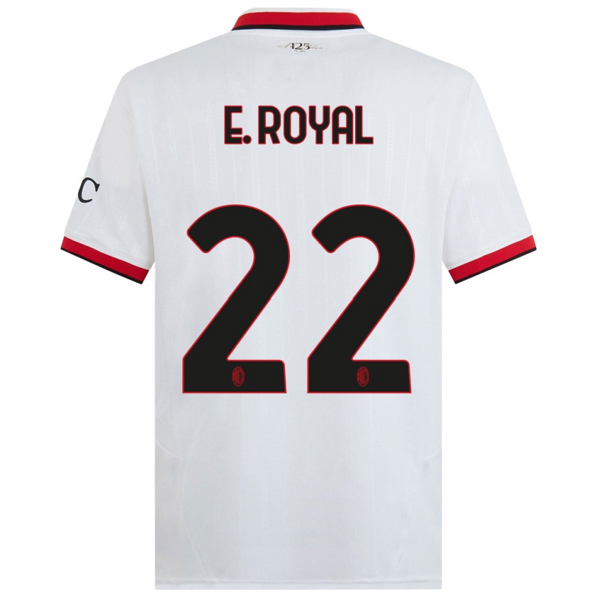 Kids Football Emerson Royal #22 White Black Red Away Jersey 2024/25 T-Shirt Australia