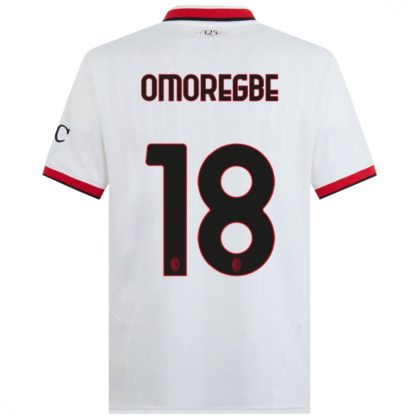 Kids Football Bob Murphy Omoregbe #18 White Black Red Away Jersey 2024/25 T-Shirt Australia