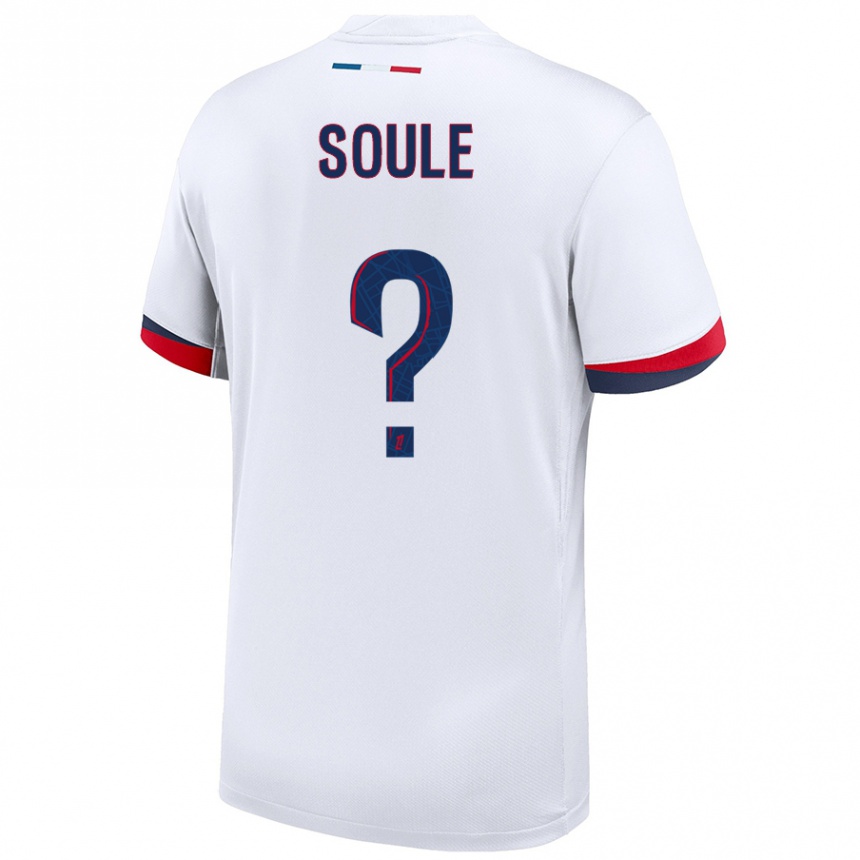 Kids Football Chams Soule #0 White Blue Red Away Jersey 2024/25 T-Shirt Australia