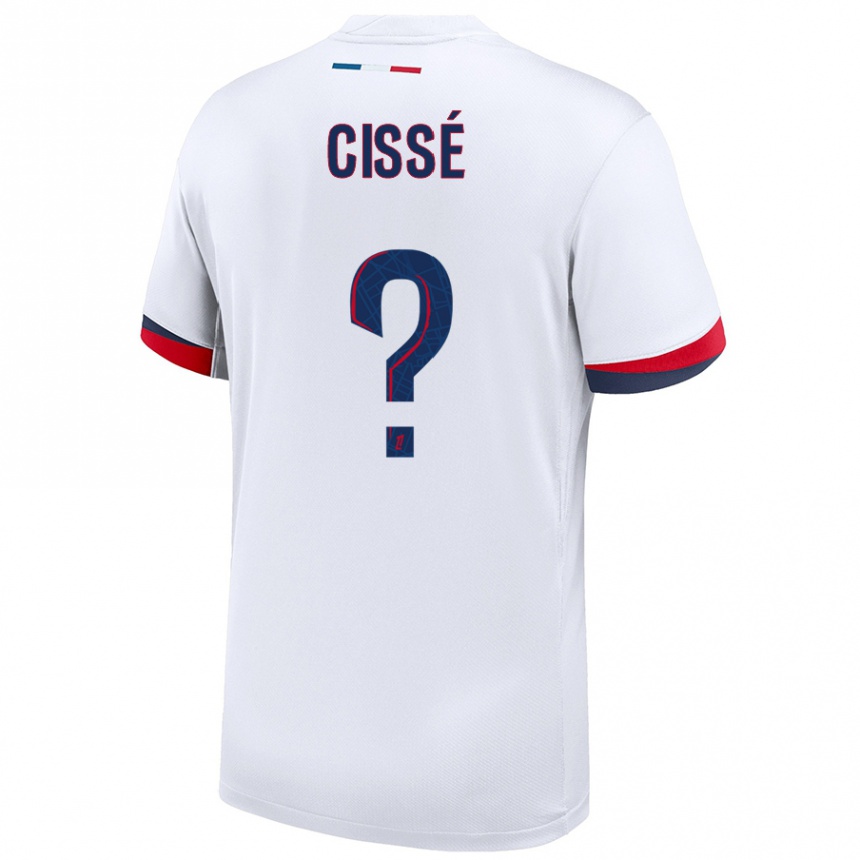 Kids Football Mory Cissé #0 White Blue Red Away Jersey 2024/25 T-Shirt Australia