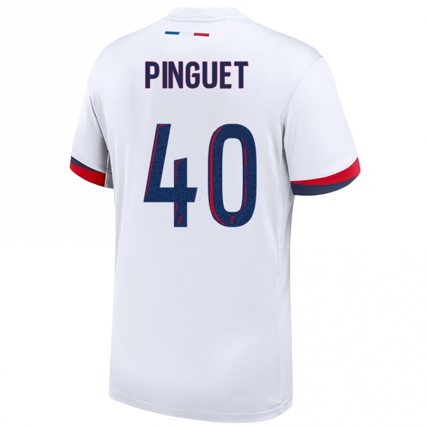 Kids Football Alice Pinguet #40 White Blue Red Away Jersey 2024/25 T-Shirt Australia