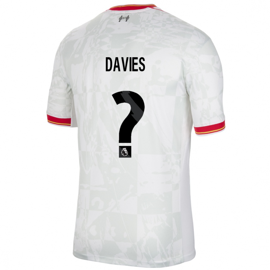 Kids Football Harvey Davies #0 White Red Black Third Jersey 2024/25 T-Shirt Australia