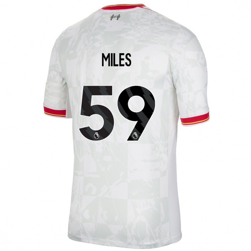 Kids Football Terence Miles #59 White Red Black Third Jersey 2024/25 T-Shirt Australia