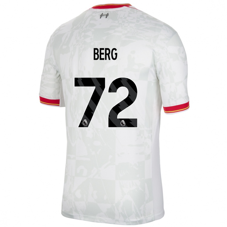 Kids Football Sepp Van Den Berg #72 White Red Black Third Jersey 2024/25 T-Shirt Australia