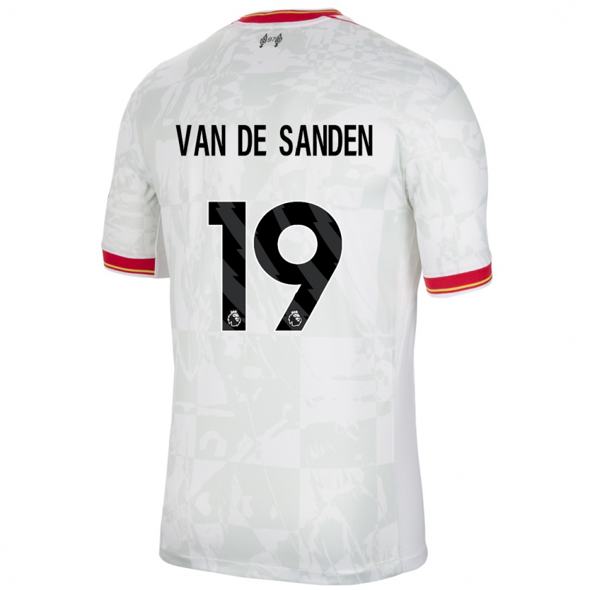 Kids Football Shanice Van De Sanden #19 White Red Black Third Jersey 2024/25 T-Shirt Australia