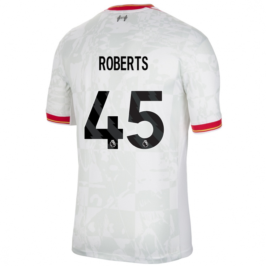 Kids Football Iwan Roberts #45 White Red Black Third Jersey 2024/25 T-Shirt Australia