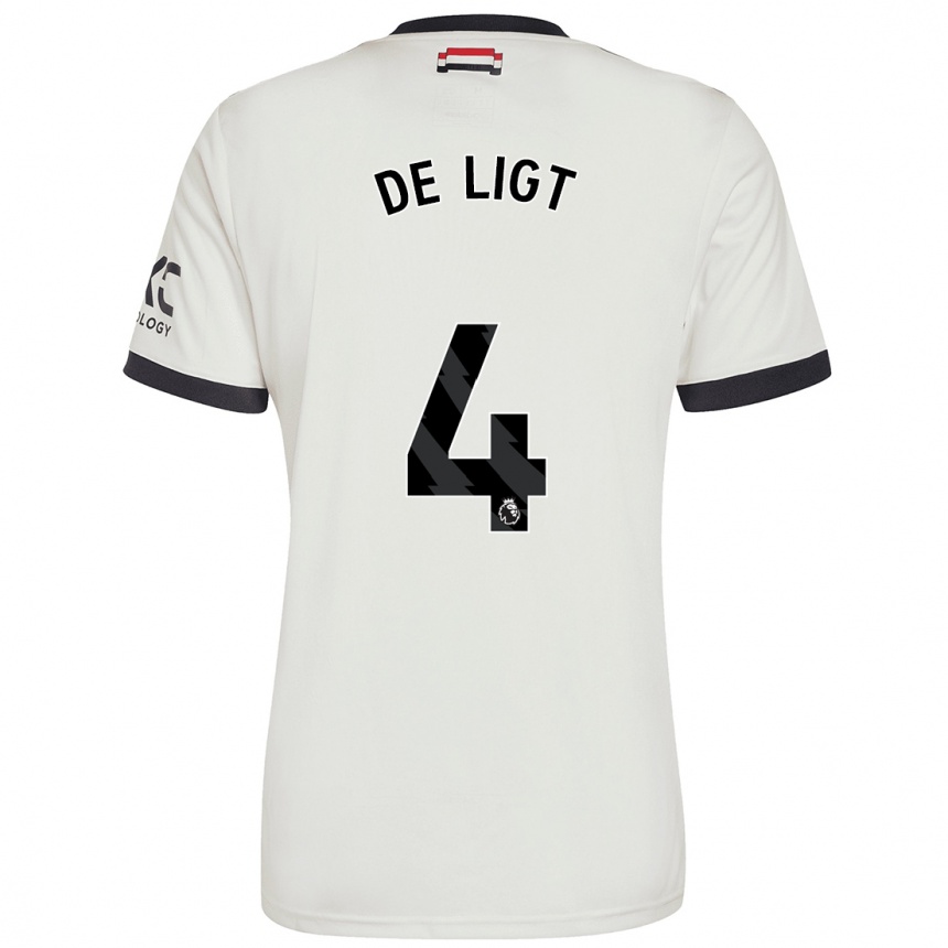 Kids Football Matthijs De Ligt #4 Off White Third Jersey 2024/25 T-Shirt Australia