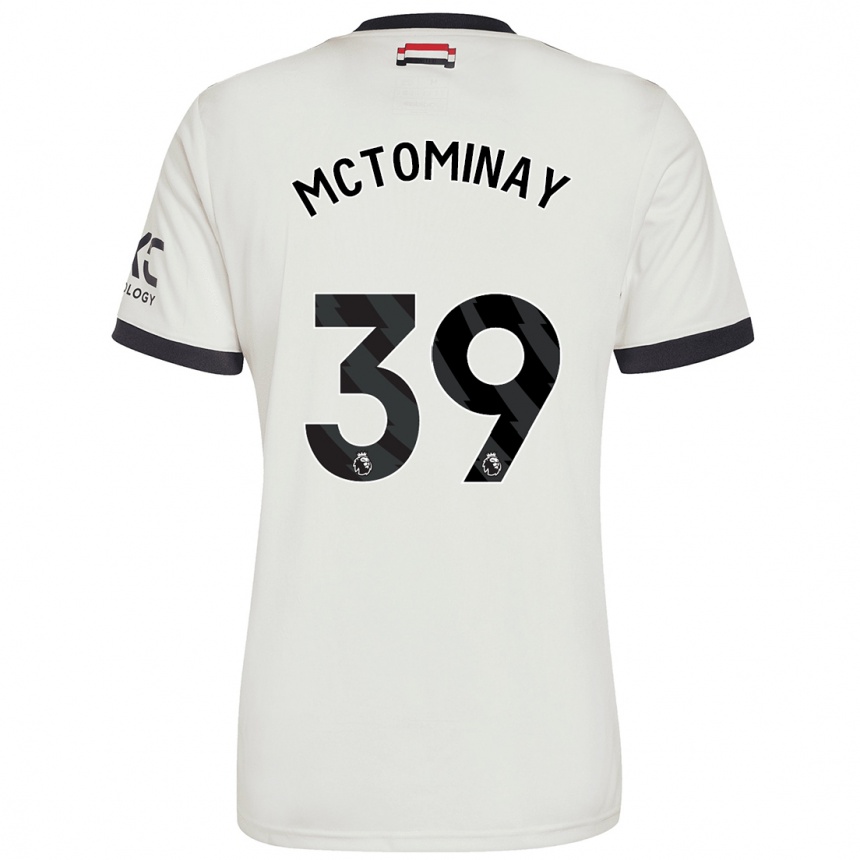 Kids Football Scott Mctominay #39 Off White Third Jersey 2024/25 T-Shirt Australia