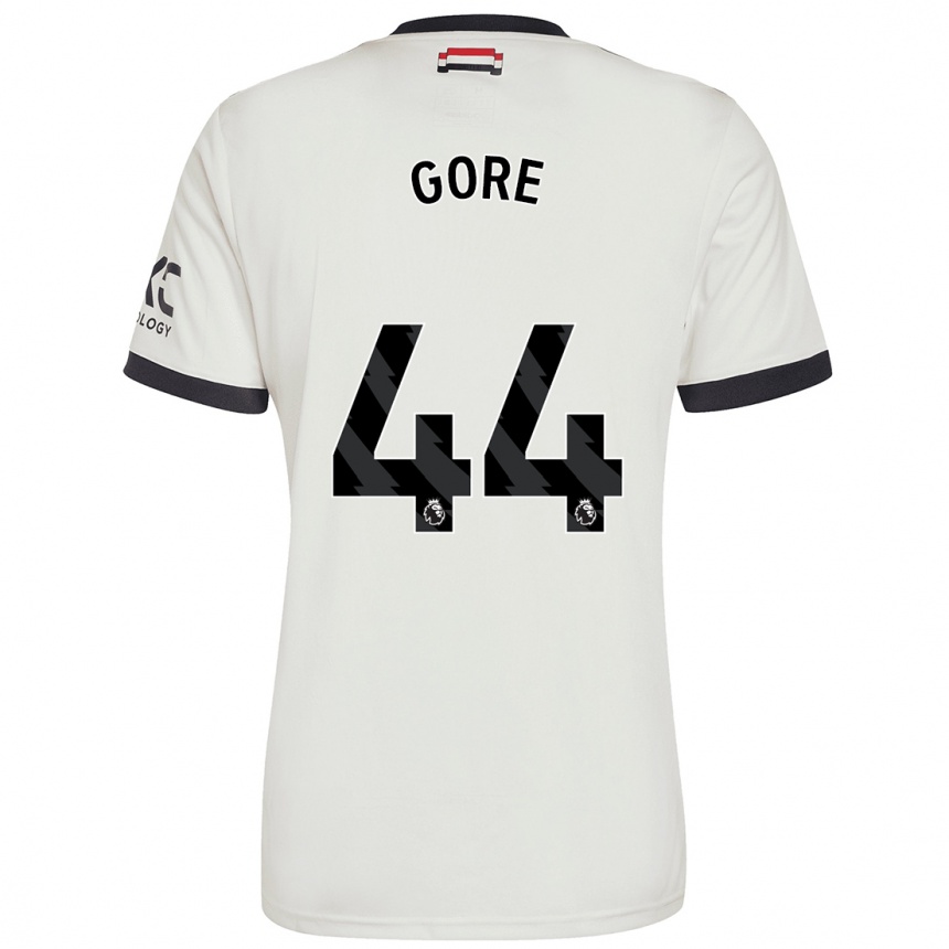 Kids Football Daniel Gore #44 Off White Third Jersey 2024/25 T-Shirt Australia