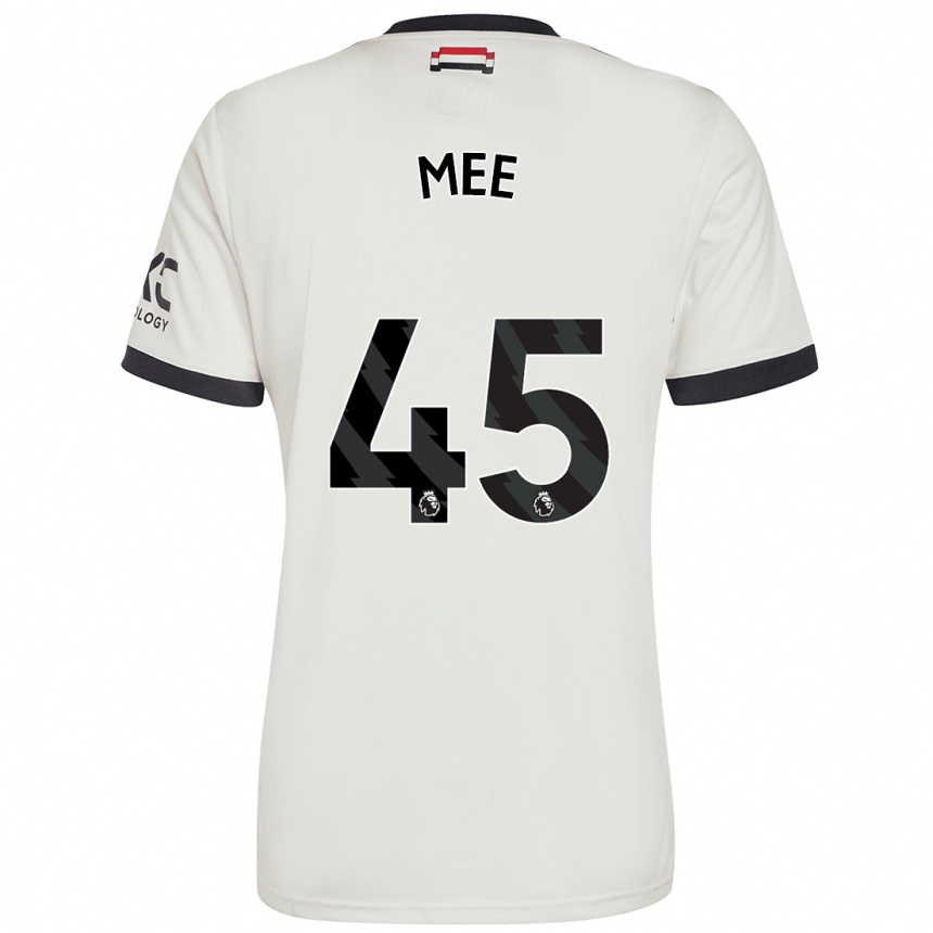 Kids Football Dermot Mee #45 Off White Third Jersey 2024/25 T-Shirt Australia