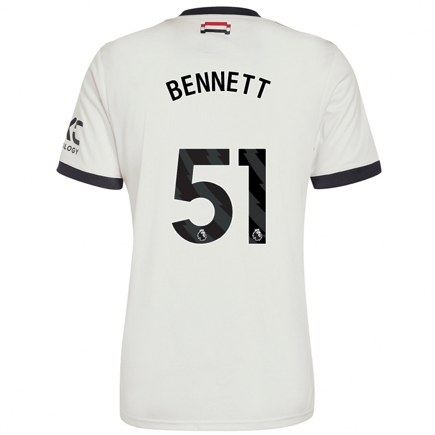 Kids Football Rhys Bennett #51 Off White Third Jersey 2024/25 T-Shirt Australia