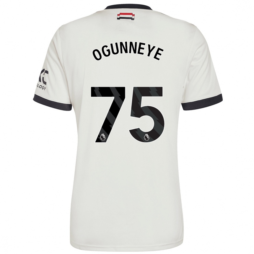 Kids Football Habeeb Ogunneye #75 Off White Third Jersey 2024/25 T-Shirt Australia