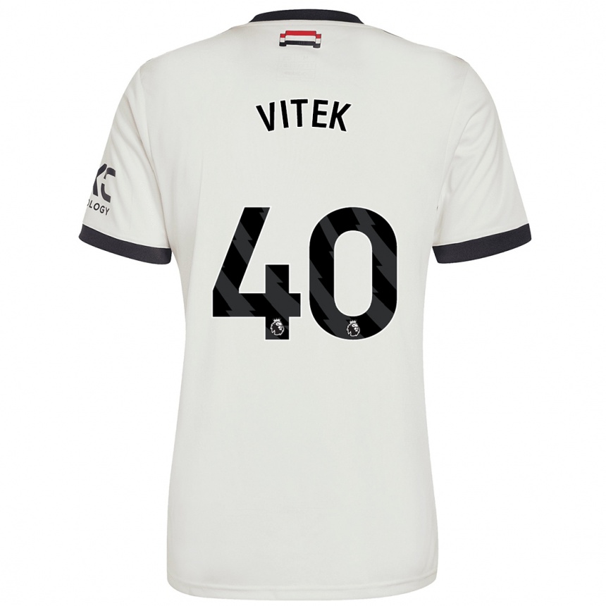 Kids Football Radek Vitek #40 Off White Third Jersey 2024/25 T-Shirt Australia