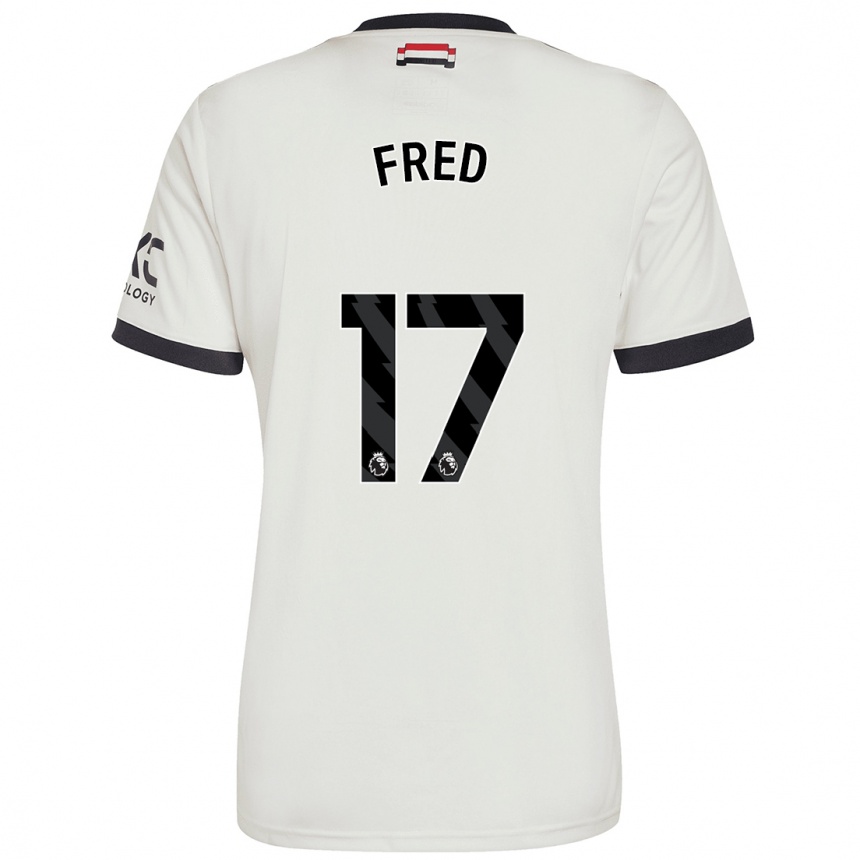 Kids Football Fred #17 Off White Third Jersey 2024/25 T-Shirt Australia