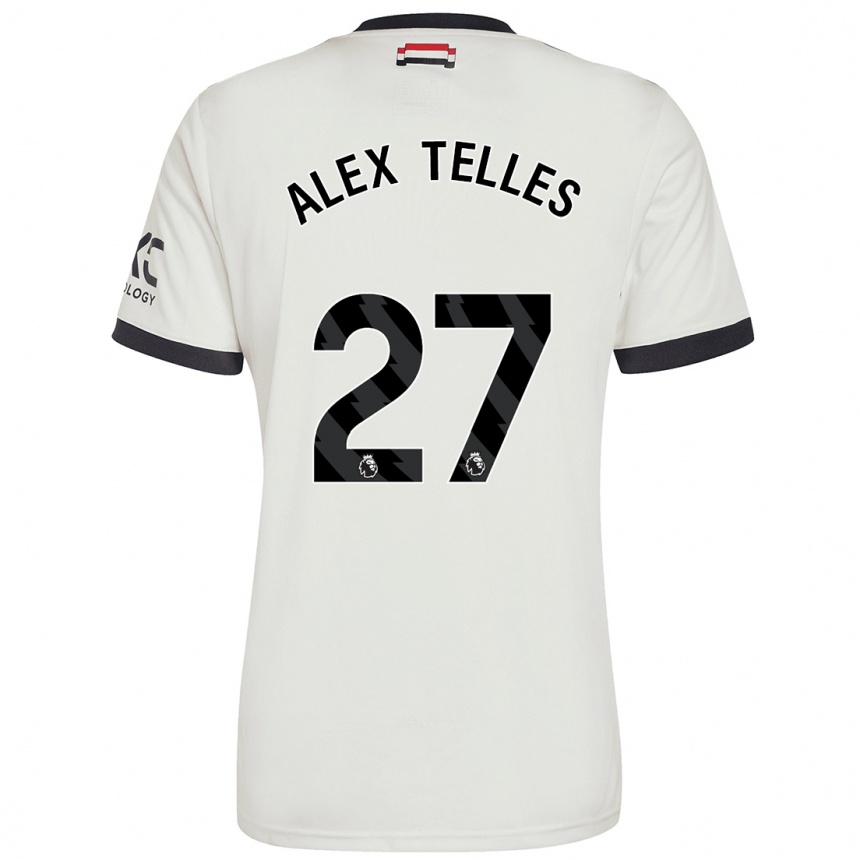 Kids Football Alex Nicolao Telles #27 Off White Third Jersey 2024/25 T-Shirt Australia