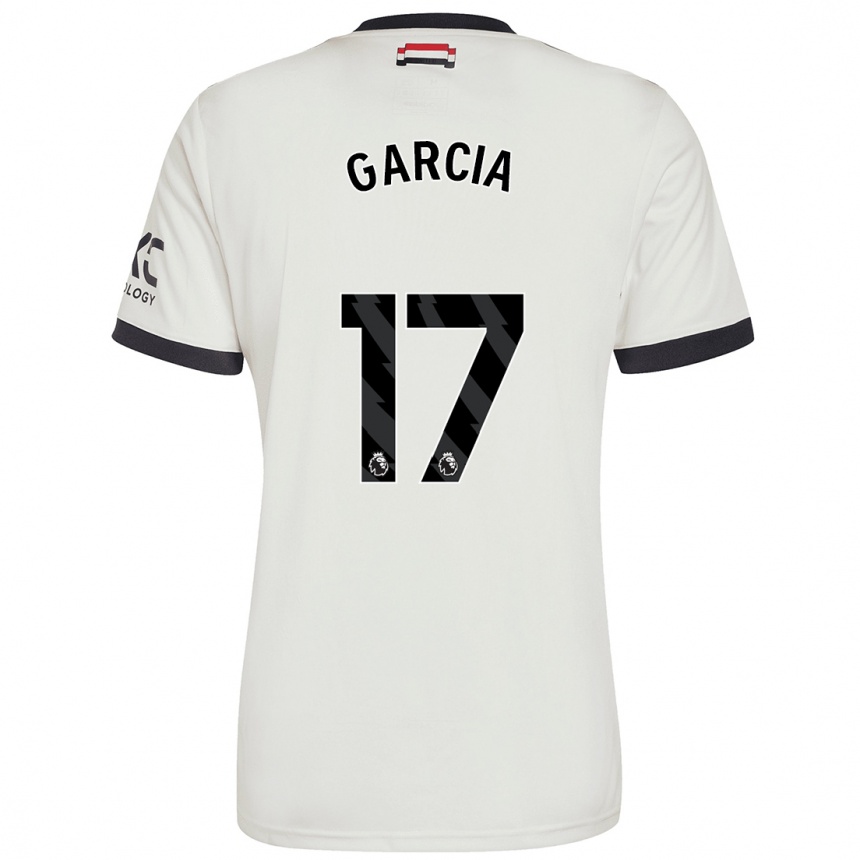 Kids Football Lucia Garcia #17 Off White Third Jersey 2024/25 T-Shirt Australia