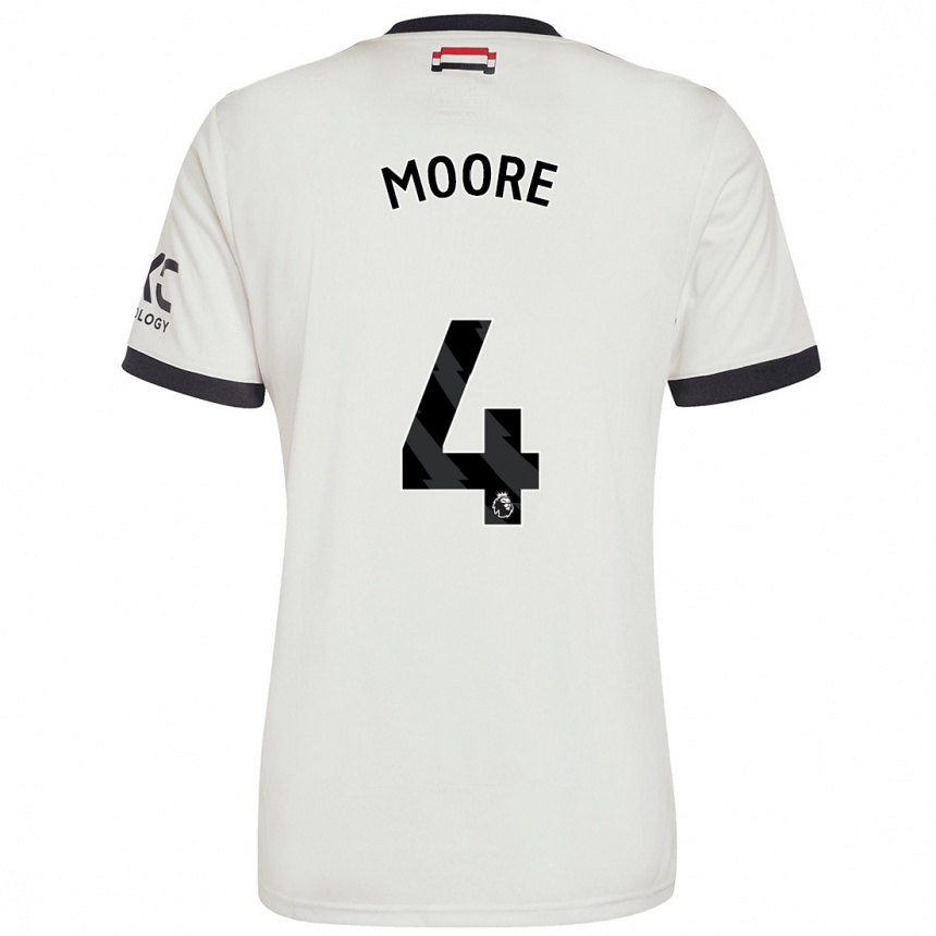 Kids Football Jade Moore #4 Off White Third Jersey 2024/25 T-Shirt Australia