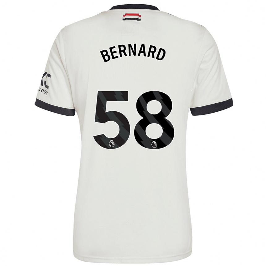 Kids Football Bernard #58 Off White Third Jersey 2024/25 T-Shirt Australia