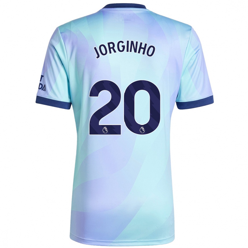 Kids Football Jorginho #20 Aqua Third Jersey 2024/25 T-Shirt Australia