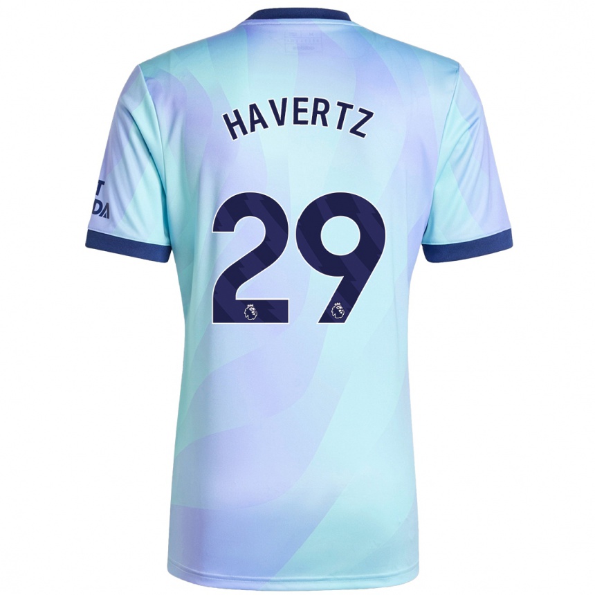 Kids Football Kai Havertz #29 Aqua Third Jersey 2024/25 T-Shirt Australia