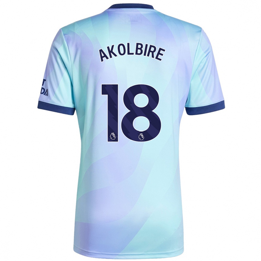 Kids Football Bless Akolbire #18 Aqua Third Jersey 2024/25 T-Shirt Australia