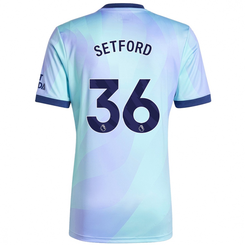 Kids Football Tommy Setford #36 Aqua Third Jersey 2024/25 T-Shirt Australia