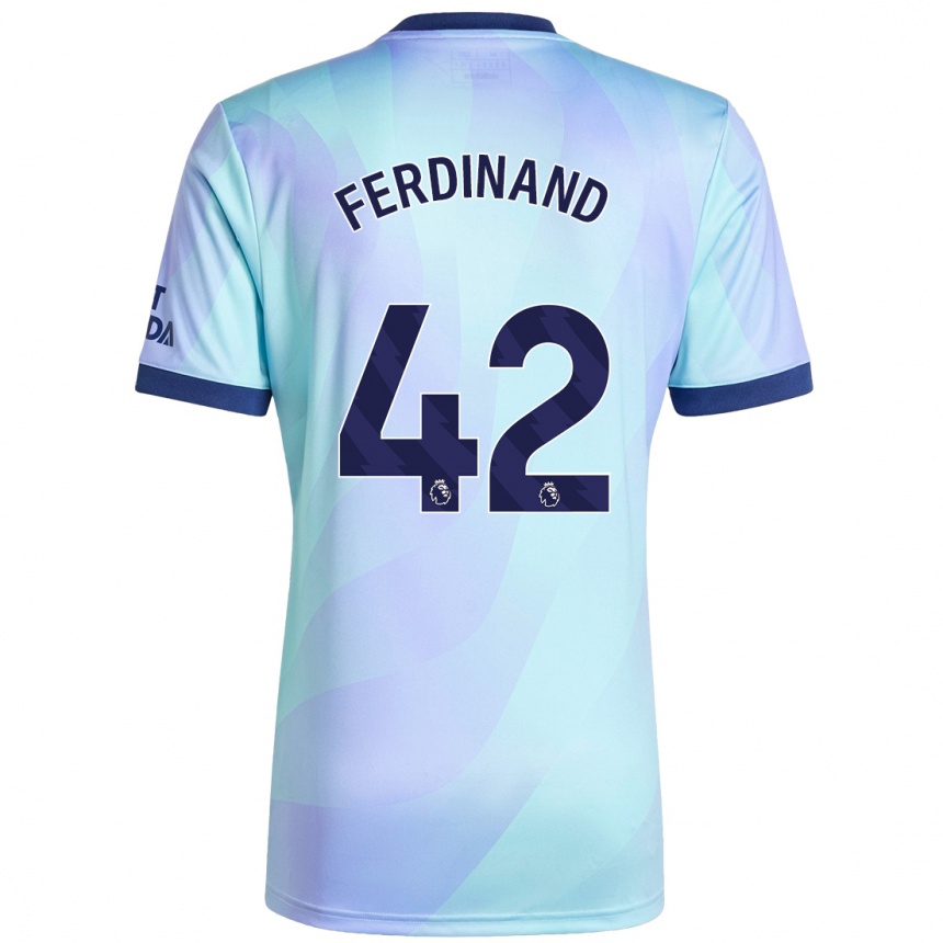 Kids Football Seb Ferdinand #42 Aqua Third Jersey 2024/25 T-Shirt Australia