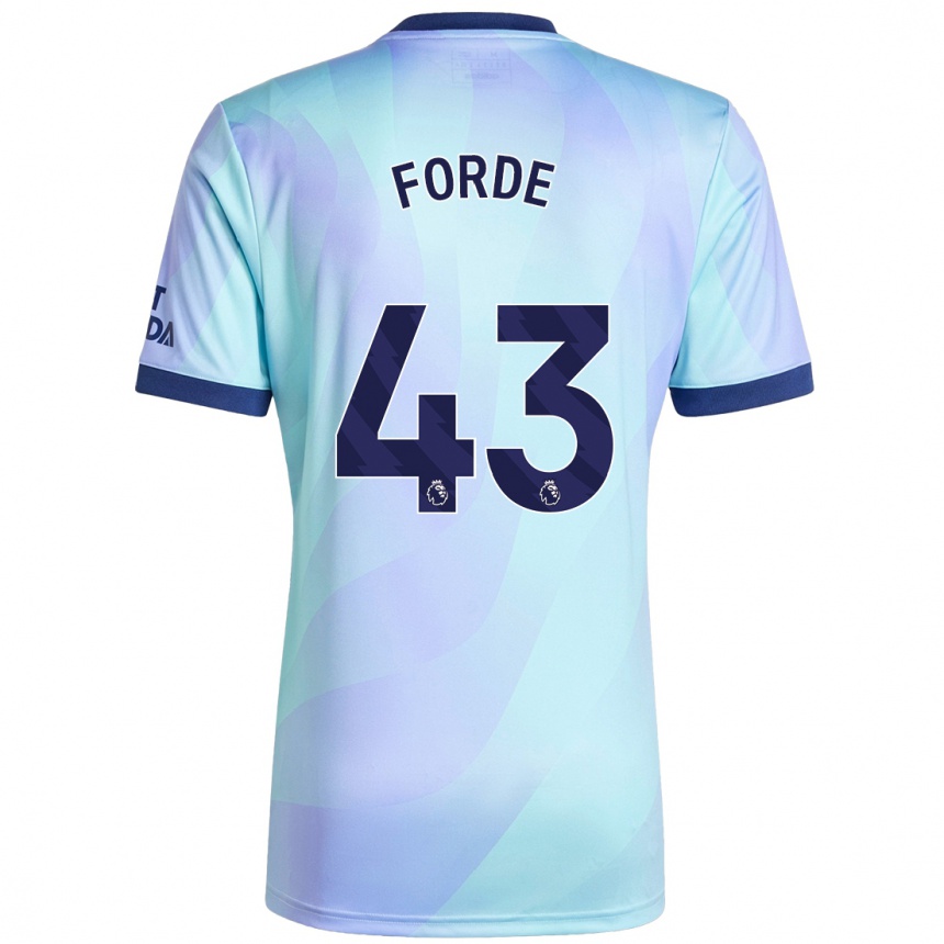 Kids Football Romari Forde #43 Aqua Third Jersey 2024/25 T-Shirt Australia