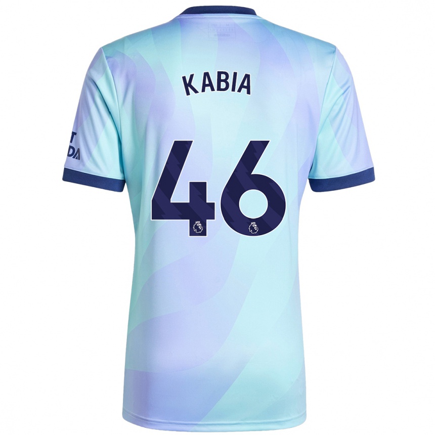 Kids Football Ismeal Kabia #46 Aqua Third Jersey 2024/25 T-Shirt Australia