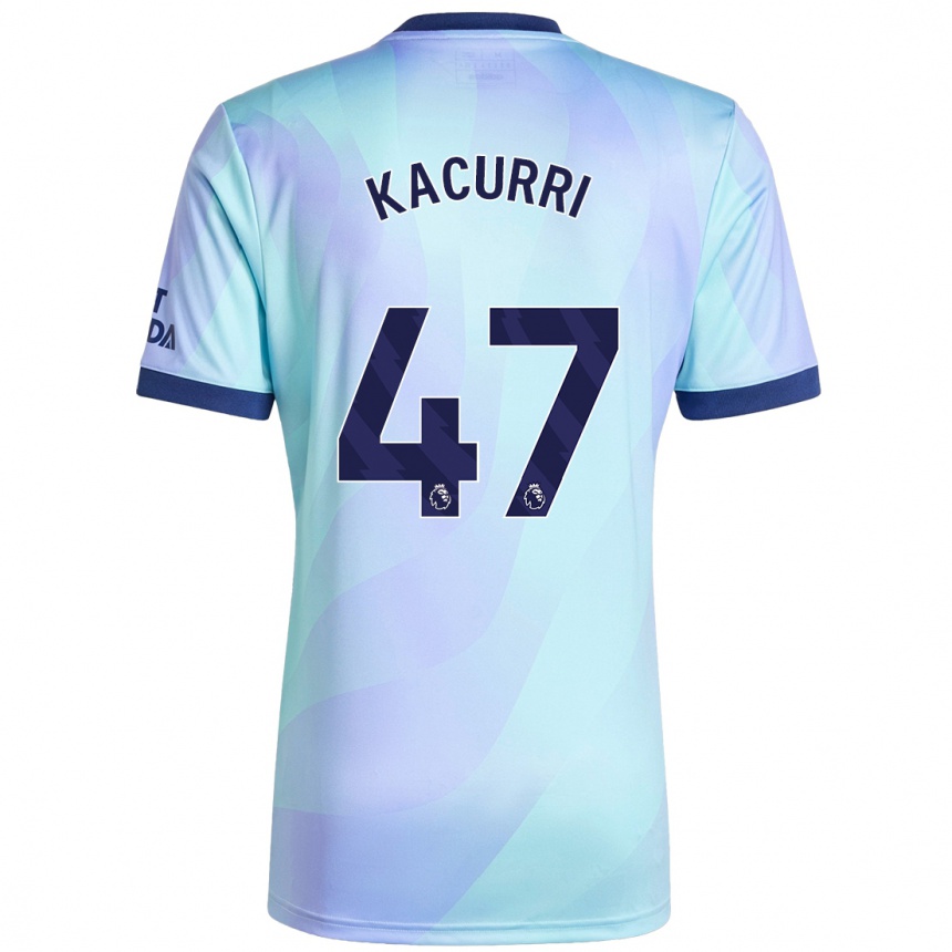 Kids Football Maldini Kacurri #47 Aqua Third Jersey 2024/25 T-Shirt Australia