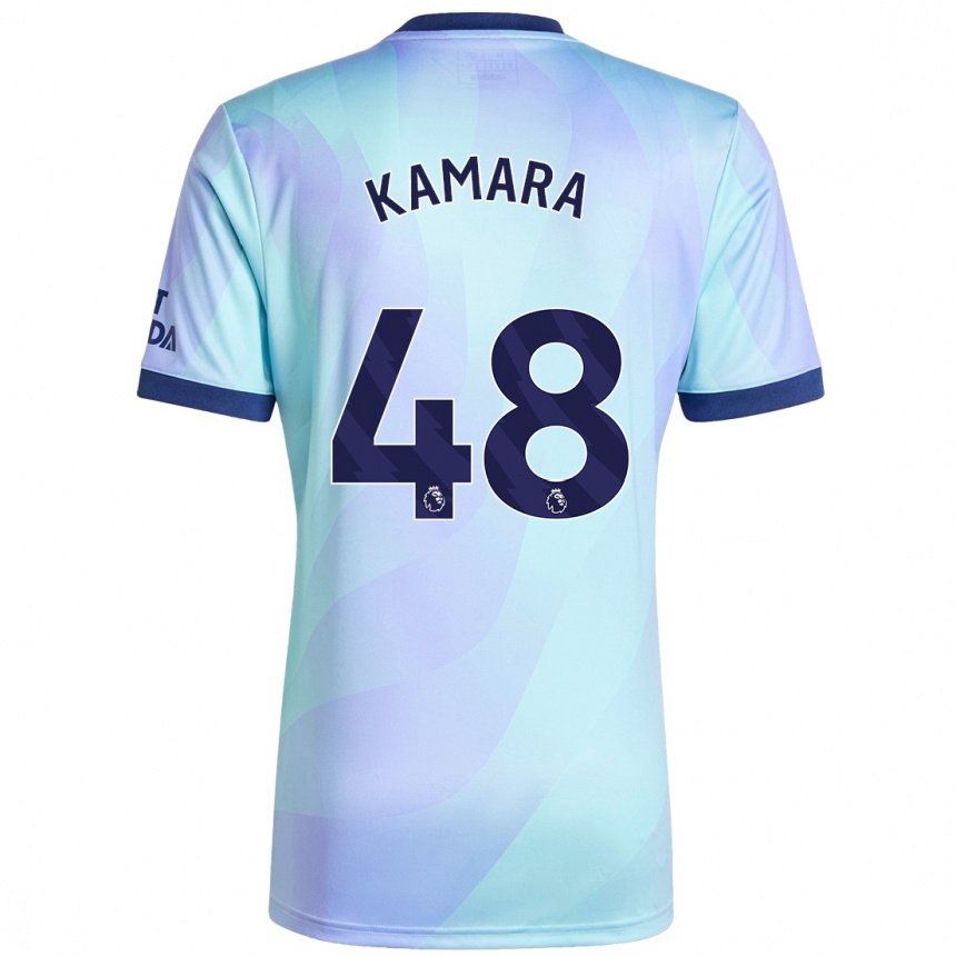 Kids Football Osman Kamara #48 Aqua Third Jersey 2024/25 T-Shirt Australia