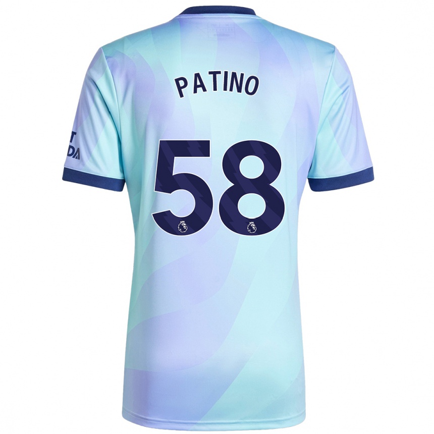 Kids Football Charlie Patino #58 Aqua Third Jersey 2024/25 T-Shirt Australia