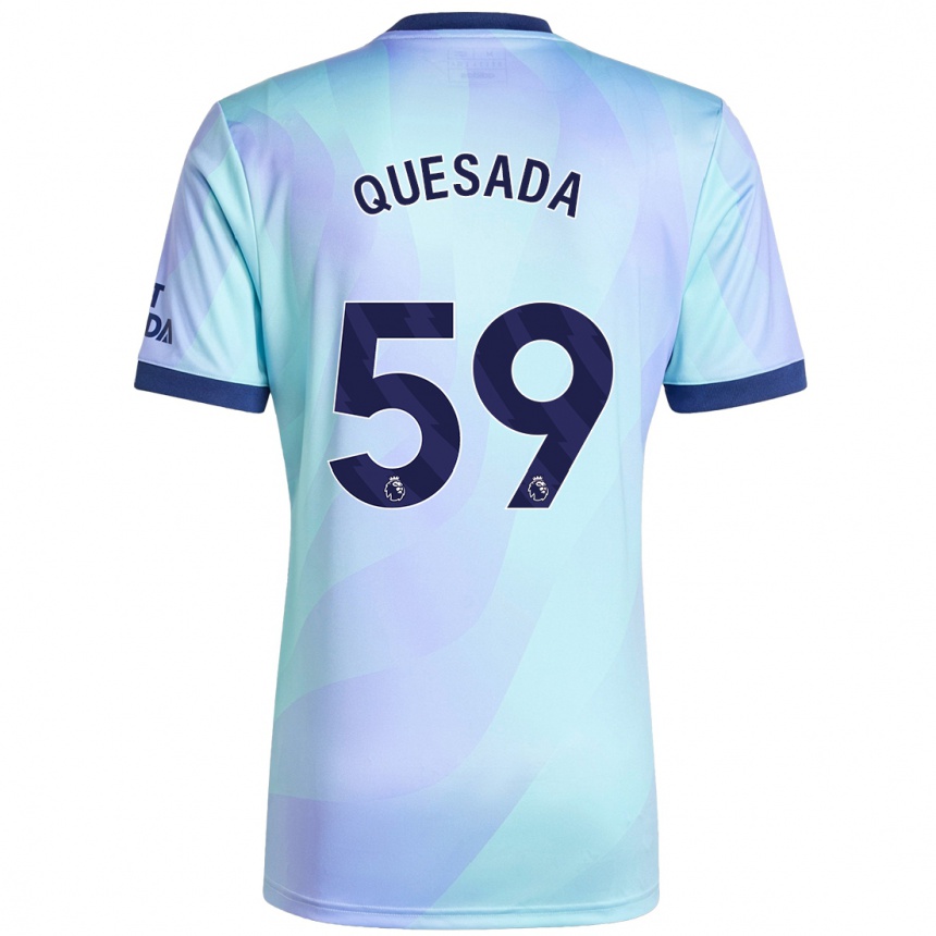 Kids Football Elián Quesada #59 Aqua Third Jersey 2024/25 T-Shirt Australia