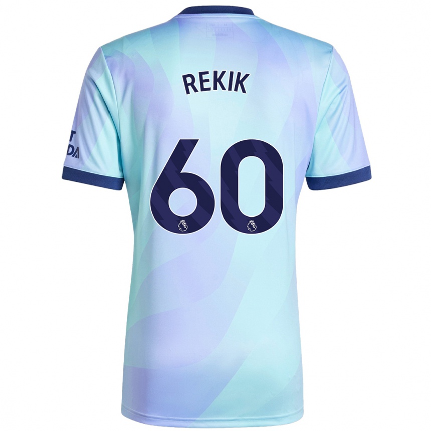 Kids Football Omar Rekik #60 Aqua Third Jersey 2024/25 T-Shirt Australia