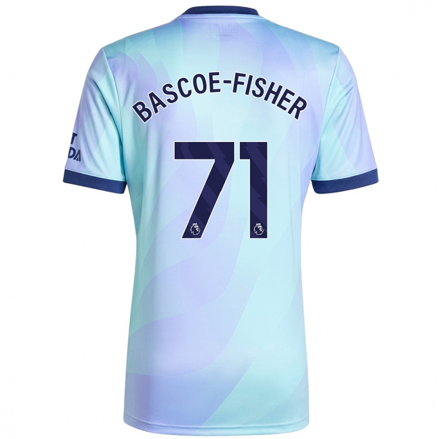 Kids Football Jakai Bascoe-Fisher #71 Aqua Third Jersey 2024/25 T-Shirt Australia