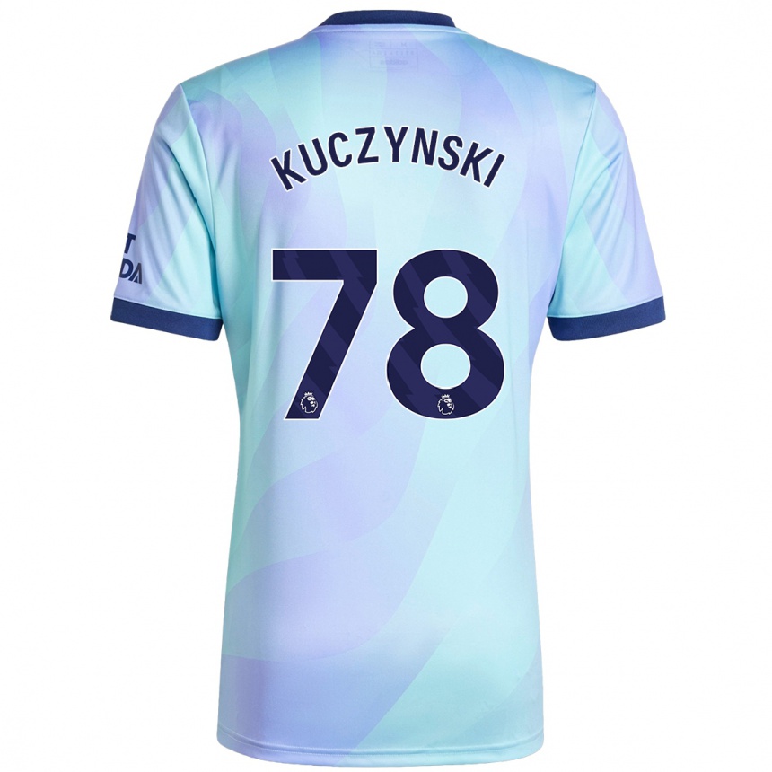 Kids Football Max Kuczynski #78 Aqua Third Jersey 2024/25 T-Shirt Australia