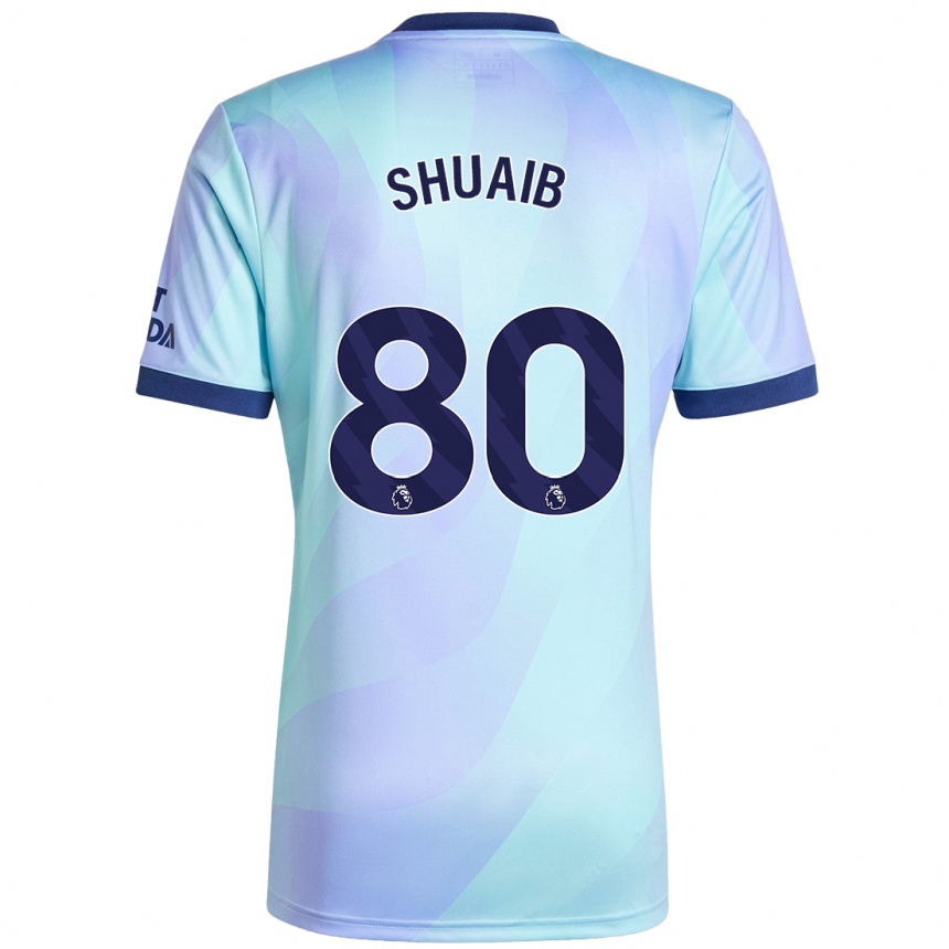 Kids Football Zac Shuaib #80 Aqua Third Jersey 2024/25 T-Shirt Australia