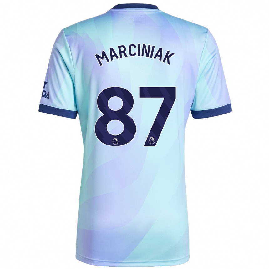 Kids Football Alex Marciniak #87 Aqua Third Jersey 2024/25 T-Shirt Australia