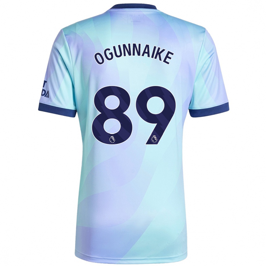 Kids Football Josh Ogunnaike #89 Aqua Third Jersey 2024/25 T-Shirt Australia